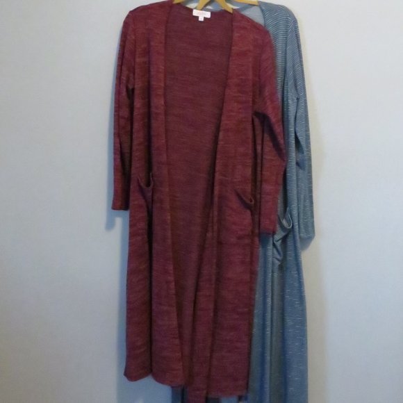 Lot of 2 LuLaRoe Sarah Duster Cardigans Sz M - Picture 2 of 14